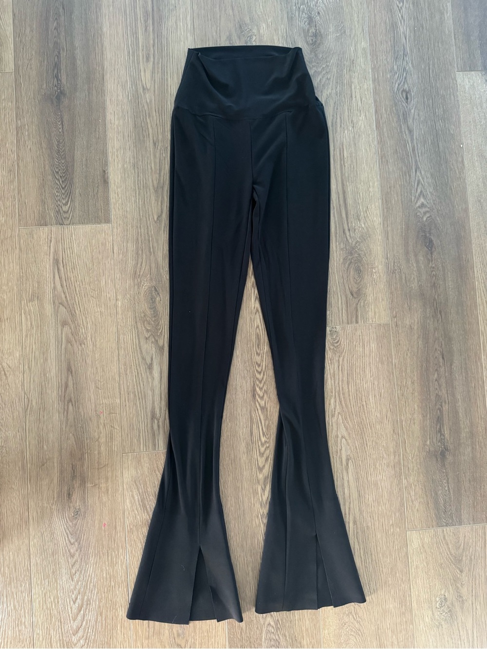 Black High-Waist Flare Pants Norma kamali